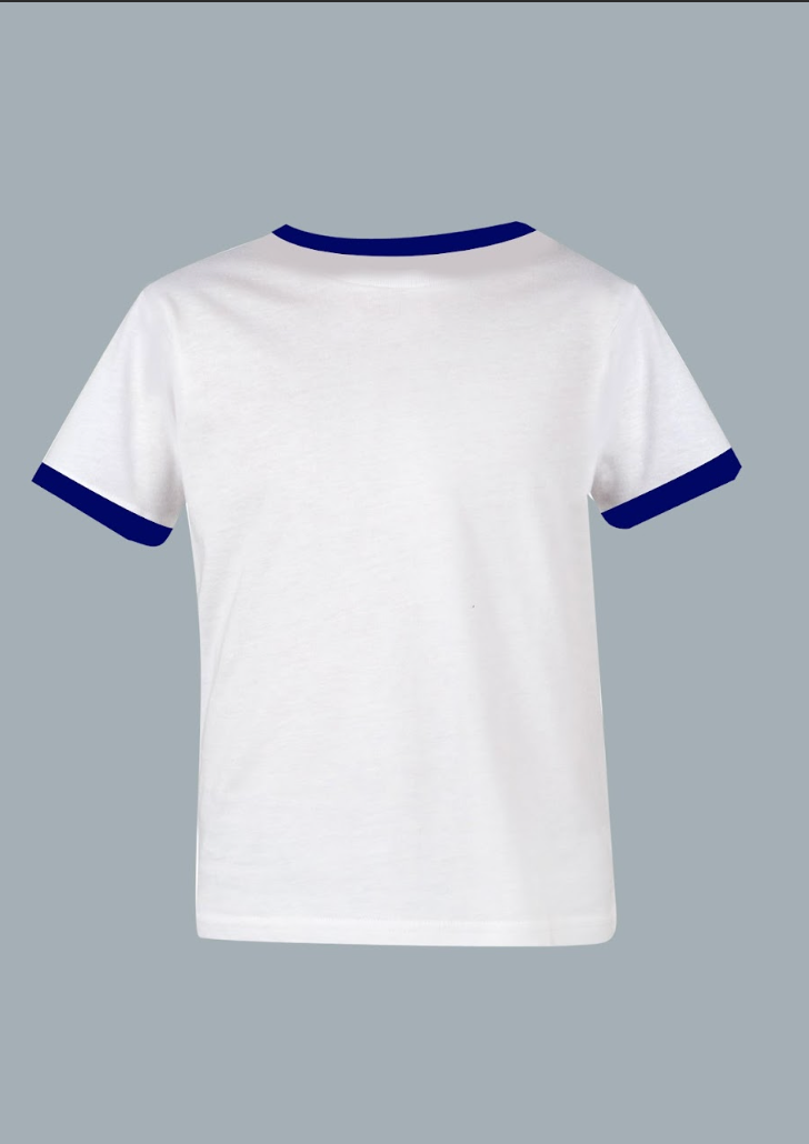 100% GOTS Organic Cotton Baseball Tee-shirt Blue Macaw